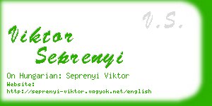 viktor seprenyi business card